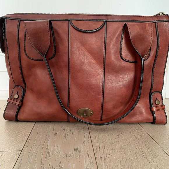 Fossil Vintage Re-issue Leather Brown large tote bag - Picture 3 of 12